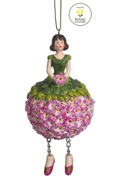 DecoDepot Flower Girl Geranium hanging figurine, 11 cm