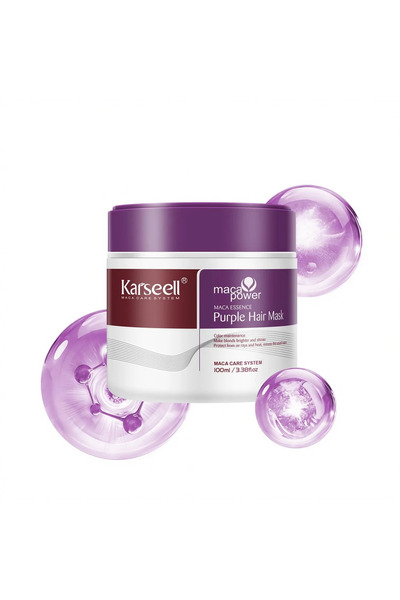 Karseell Masca Nuantatoare Mov 100 ml , Anti-Galben, Pentru Par Blond Decolor...