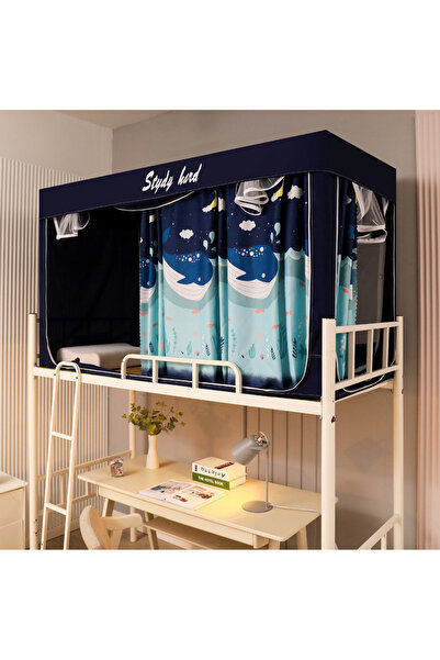 VOGMAX Dormitory Bunk Bed Curtain Printed Blackout Curtain Single Bed Tent Cu...