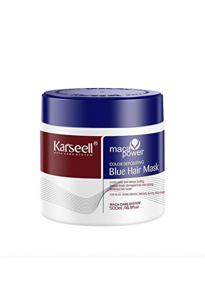 Karseell Blue Tinting Mask 500 ml, Fixes Color and Restores Shine, Intense Hy...