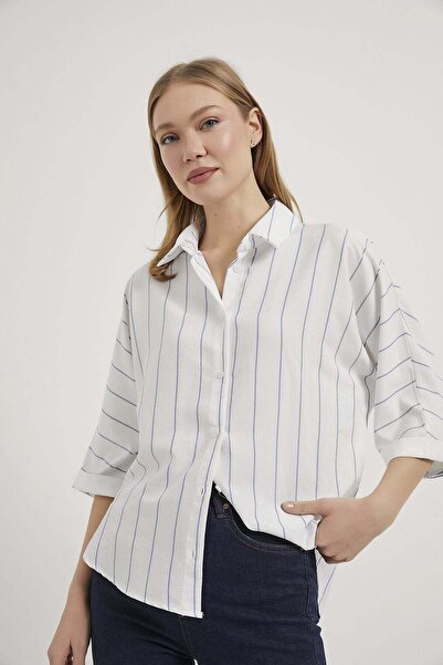 Arma Life Armalife 4577 Half Sleeve Striped Women's Shirt