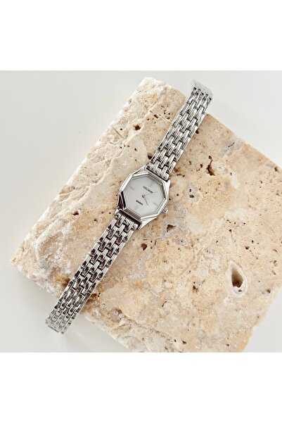 Vesce Atelier Cornered Silver Watch White