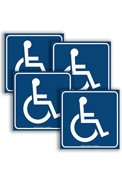 Generic ملصقات iSYFIX لرموز ذوي الاحتياجات الخاصة - عبوة من 4 قطع، 6×6 بوصة -...