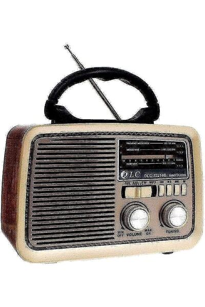 Generic راديو دي إل سي بلوتوث محمول -32216B - بني، ذهبي، أسود