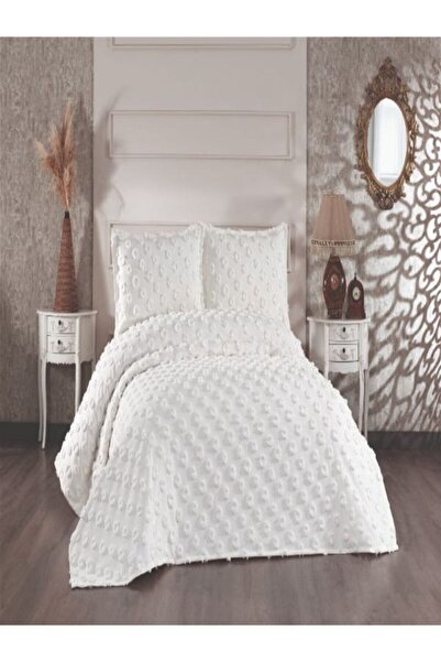 Çapa Home şönil kjakarlı bohem ponpon yatak örtüsü çift kişilik