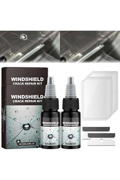 Generic طقم إصلاح زجاج Cracks Gone مكون من قطعتين، طقم إصلاح شقوق الزجاج الأم...