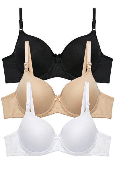Laperissa Unpadded Underwire Comfort Bra with Padding/Inserts, Double Set, Ic...