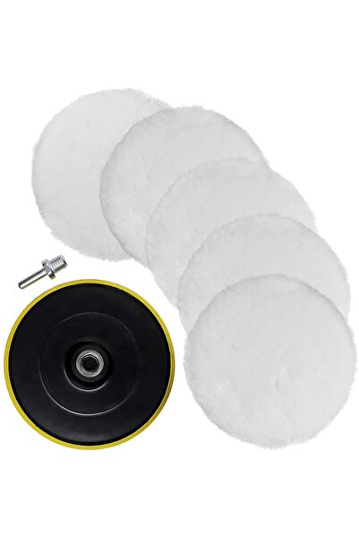 Generic 7 قطع من وسادات التلميع صوف مقاس 6 بوصات لملحق التلميع الخاص بالمثقاب...
