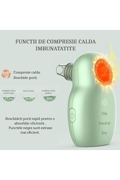 hopinoo Aparat de Scos Puncte Negre si de Grasime Hopinoo™, Vacuum Puternic, Ingrijire Faciala