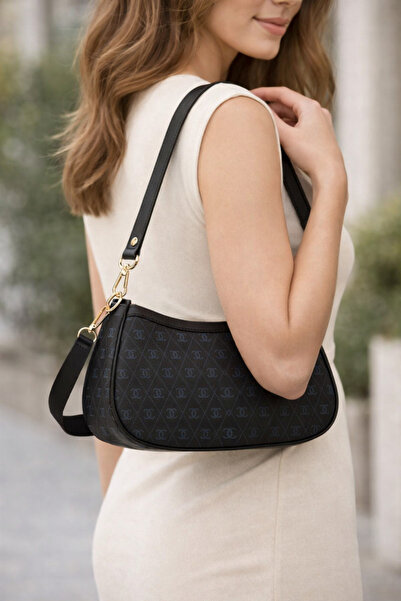 NEWISH POLO ACCESSORIES Women's Brown Patterned Shoulder Bag – Trendy Baguett...