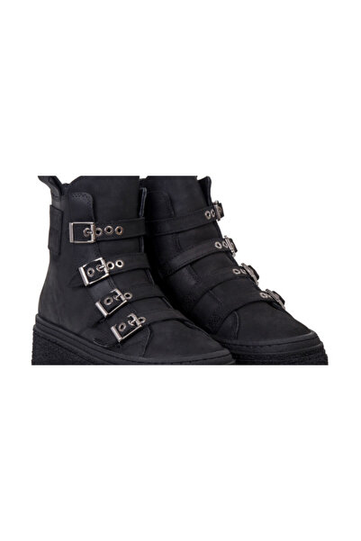 ANNASIA SHOES Ghete BELA - piele naturală neagră