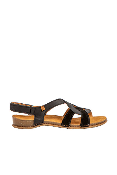 El Naturalista Women's / Girls' Sandals N5819 Wax Nappa-Silk Black/Panglao
