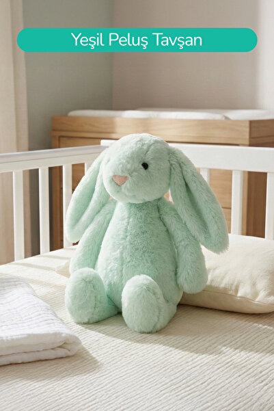 ROZİTOYS Yumuşacık Peluş Tavşan Hediyelik Bebek Uyku ve Oyun Arkadaşı 45 cm O...