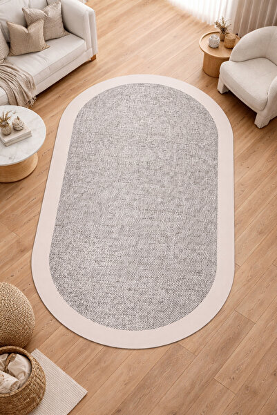 df home Salon Halısı Geometrik İskandinav Eskitmeli Dijital Baskı Yıkanabilir...