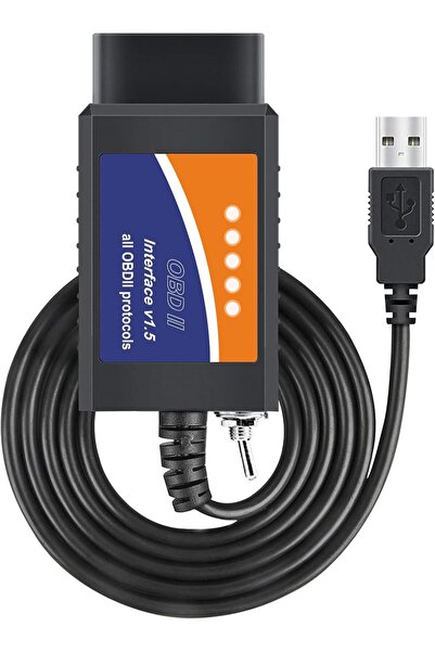 Generic محول ELM327 FORScan OBD2 USB لنظام التشغيل Windows، ماسح ضوئي ELMconf...