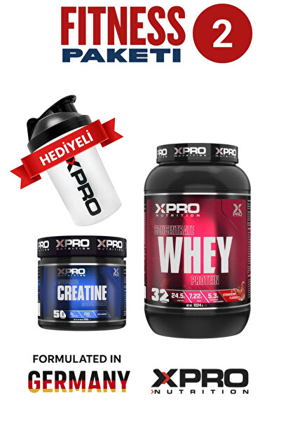 Xpro Nutrition WHEY ÇİLEK 1024 GR + 250 GR CREATİNE PAKETİ