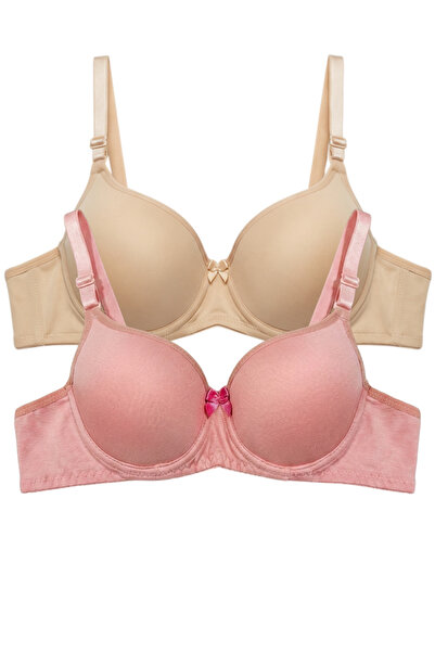 Laperissa Unpadded Underwire Comfort Bra with Padding/Inserts, Double Set, Nu...