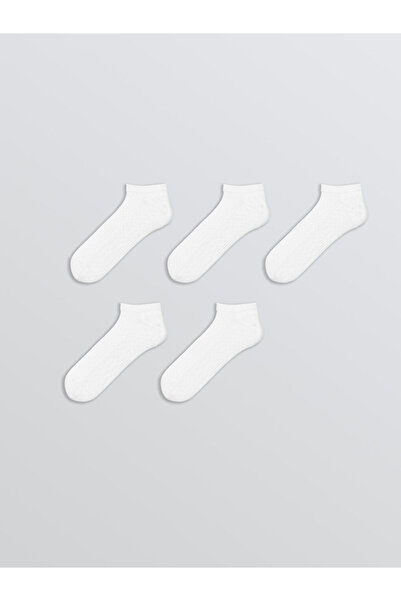 LC Waikiki Λευκές ανδρικές κάλτσες από μπαμπού, συσκευασία 5 τεμαχίων