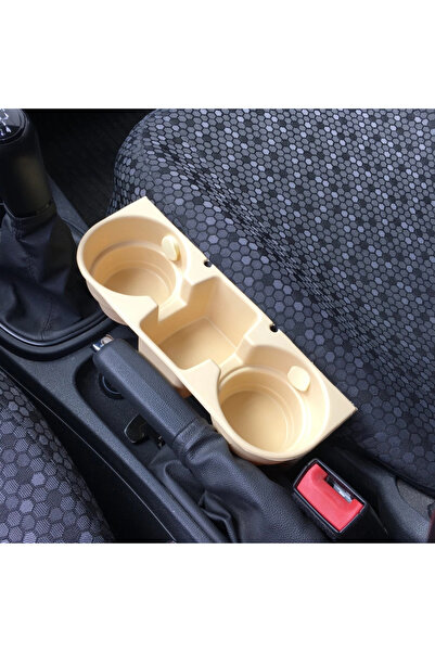 habaca بين الأرائك، منظم حامل الأكواب الخلفي للأريكة، بيج