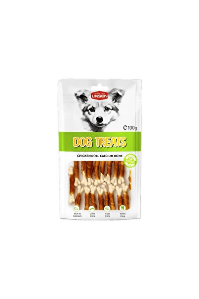 Linsen Linsin Dog Treats Chicken Wrapped Calcium Bones 100g