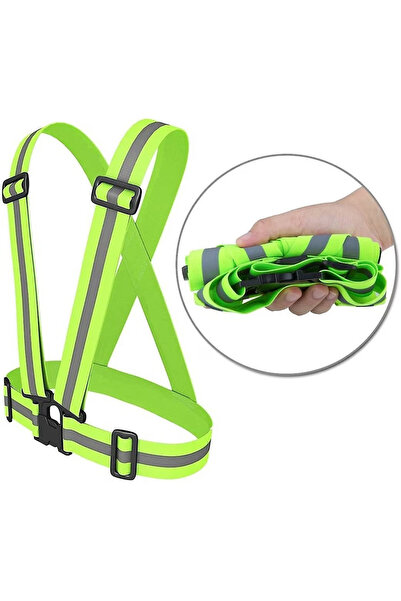 OEM Set 3 Bretele reflectorizante reglabile , banda 5 cm, verde