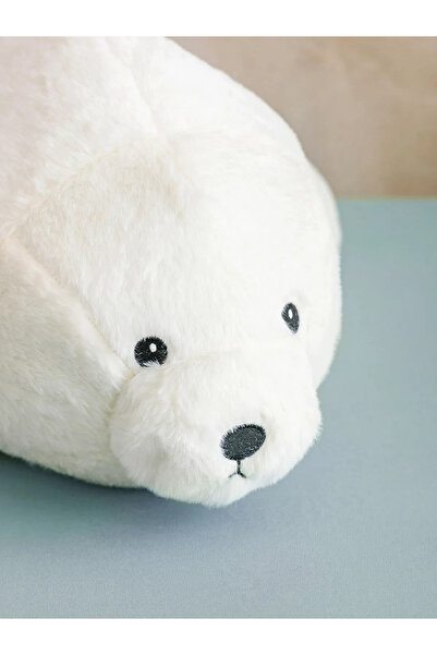 LC LCW HOME Bej Fok Balığı Figürlü Pelüş Kırlent