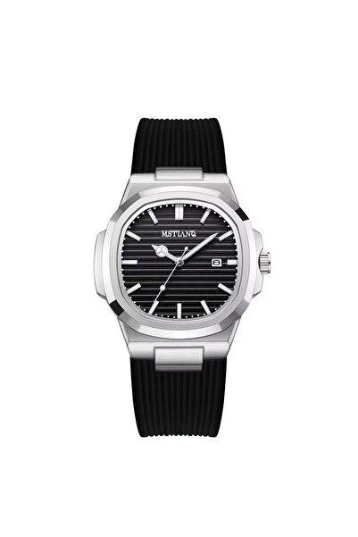 Genaric Business Luxury Men's Quartz Watch Alloy Case Silicone Strap