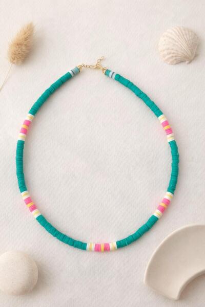 Archhazel Jewelery Lagoon Breeze Fimo Bead Necklace