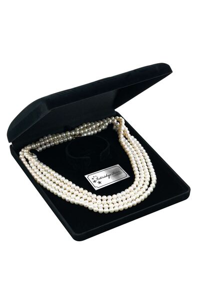 İstiridye İnci Çok Sıralı Dizi İnci Seti Akoya - Altın