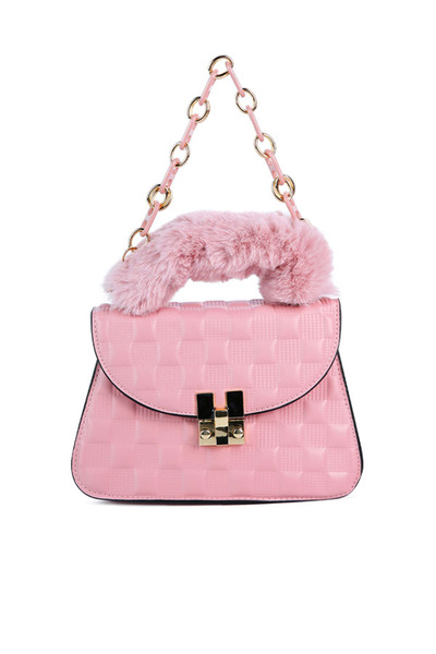 london Rag Women Pink Quilted Faux Leather Sling Bag+E22