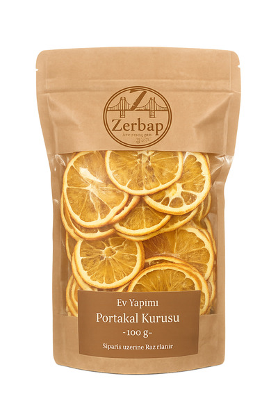 ZERBAP Portakal Kurusu 100 g – Kurutulmuş Portakal Kurusu, Katkısız Şekersiz ...