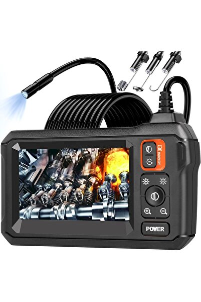 Generic كاميرا منظار داخلي مزودة بإضاءة، كاميرا منظار داخلي بشاشة IPS مقاس 4....