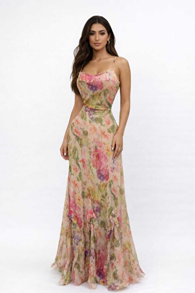 saher-alshrek Soft, colorful floral dress