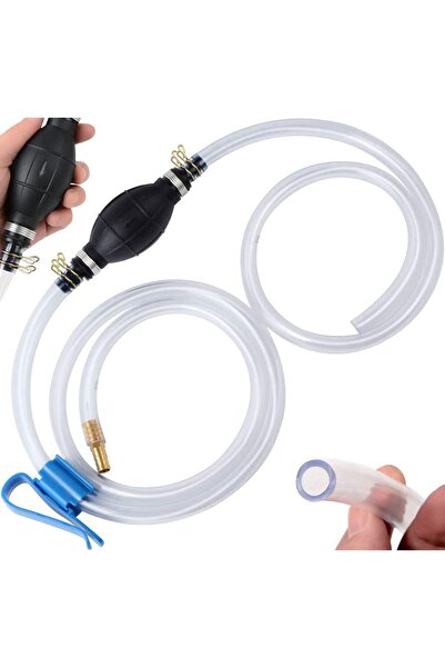 Generic مضخة سيفون يدوية من BBjinronjy للبنزين والغاز والزيت والوقود والديزل ...