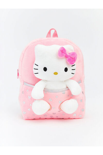 LC Waikiki Meral Collection Pembe Hello Kitty Figürlü Pelüş Kız Çocuk Sırt Ça...