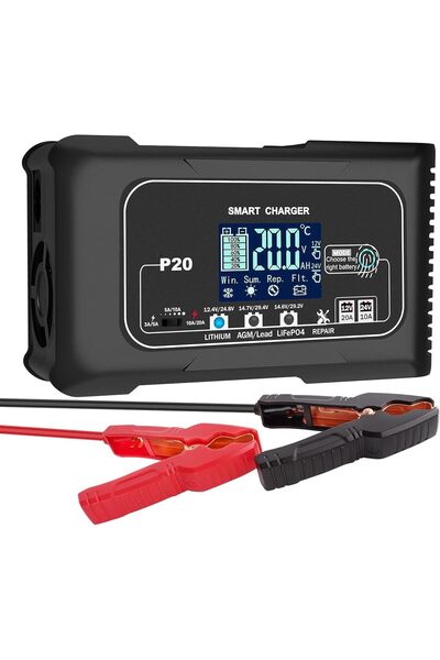 Generic NALACAL 20-Amp Smart Battery Chrager, Lithium, LiFePO4, Lead-Acid(AGM...