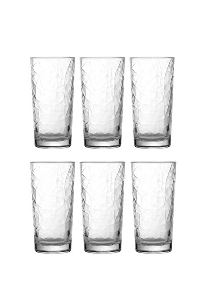 Cesiro Set of 6 Glasses, 245 ml, Relief Decorated