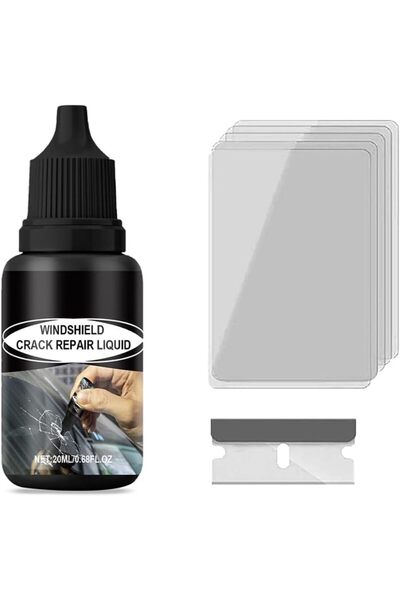 Generic طقم إصلاح شقوق الزجاج الأمامي، إصلاح سريع لزجاج السيارة الأمامي للخدو...