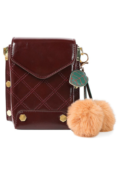 london Rag Women Burgundy Faux Leather Mini Sling Bag