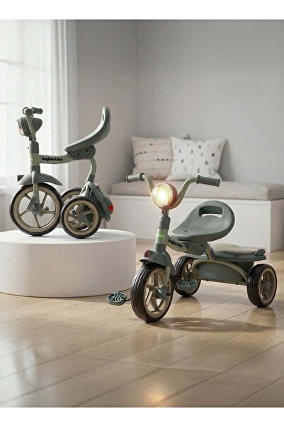 BAYBEE Flyer Tricycle for Kids Foldable Trike with Back Stroge & Head light f...