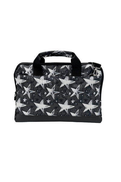 Differ Studio 13.3'' & 14'' Inch Star Patterned Gray Color Laptop/Macbook/Notebook/Computer/Briefcase with Strap