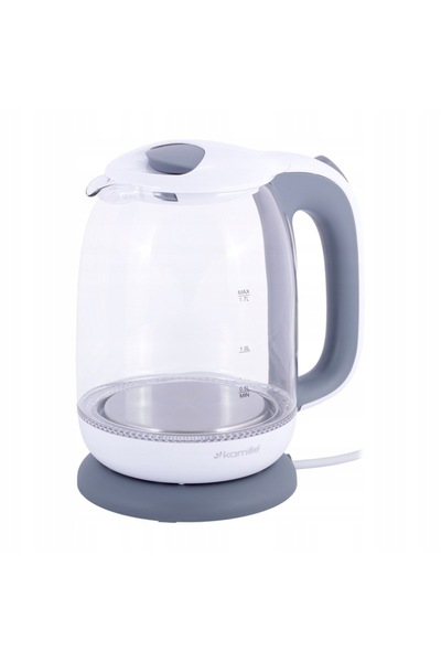 Kamille Electric Kettle 1.7L 2000W Glass/Stainless Steel LED KM-1720G