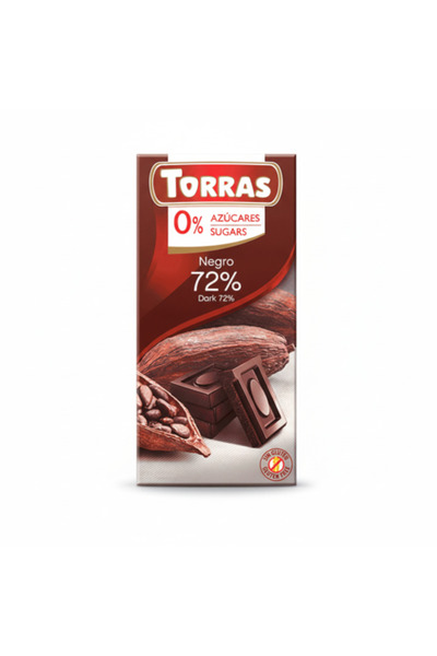 TORRES شوكولاتة داكنة خالية من السكر - 75 غرام