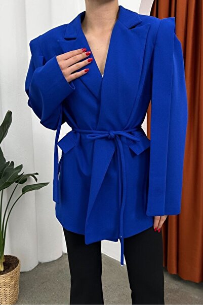 ZF BUTİK Γυναικείο Σχεδιαστικό Μπουφάν με Κορδόνια