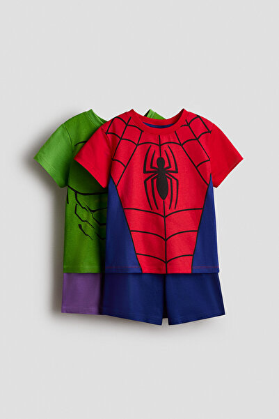 H&M 2'li Baskılı Pijama Takımı