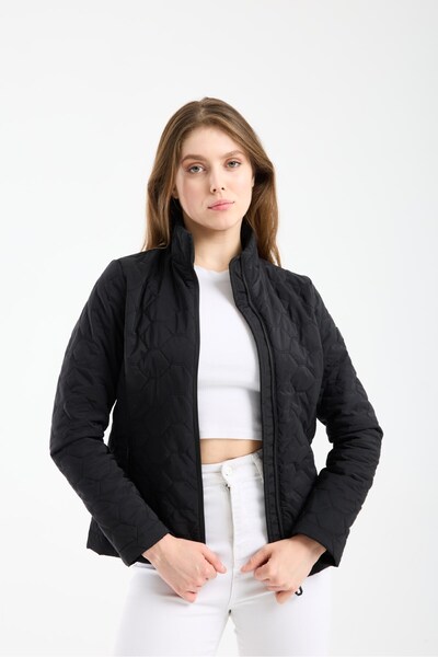 G-FOX Women's Quilted Seasonal Coat – Lightly Padded, High Collar, Full Zippe...