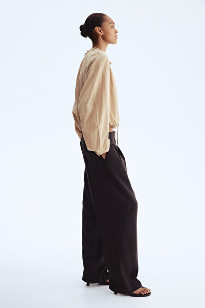 H&M Barrel Paça Gabardin Pantolon