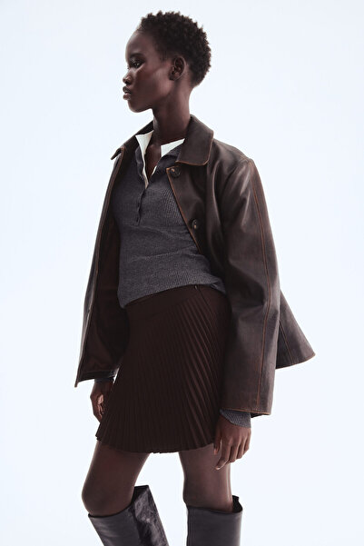 H&M Pliseli Mini Etek