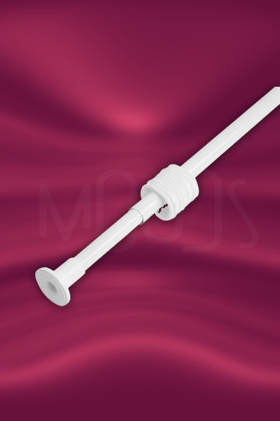 Moud's Bathroom Curtain Pipe 2 Mt, 120Cm-200Cm White Shower Curtain Pipe Show...