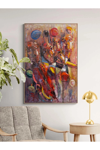 Simurg Sanatevi Soyut Konçerto Yağlı Boya Tablosu